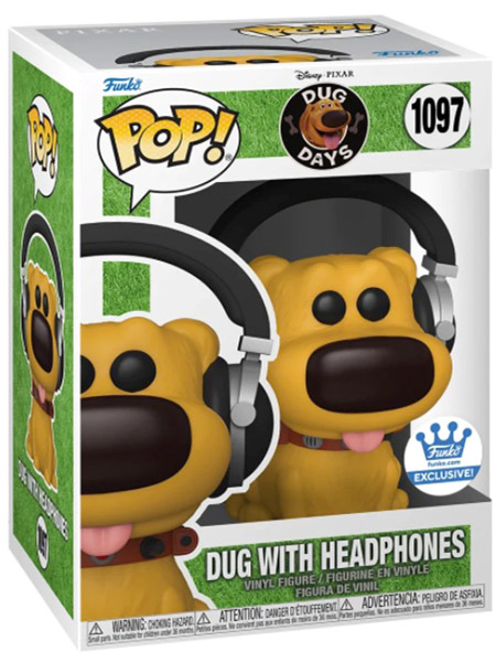 Funko POP #1097 Disney Pixar Dug Days Dug with Headphones Exclusive Figure